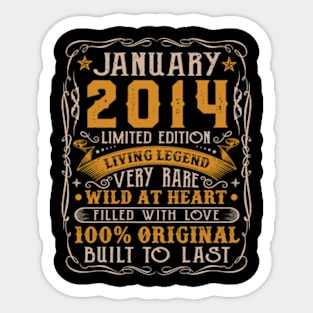 10 Year Old January 2014 Limited Edition 10th Birthday Sticker